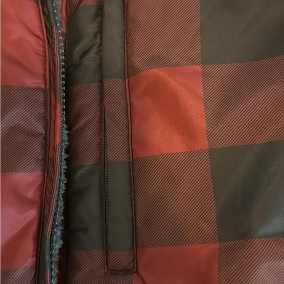 Men's Red and Black Checkered Vest - Picture 3 of 4